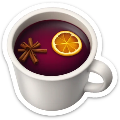 Mulled wine in a craft cup sticker