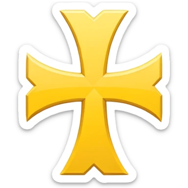 yellow x cross symbol sticker