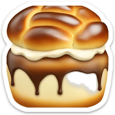 brioche avec crème fouettée à l’intérieur  sticker