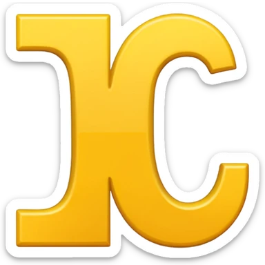 The letter “L” with a yellow background  sticker