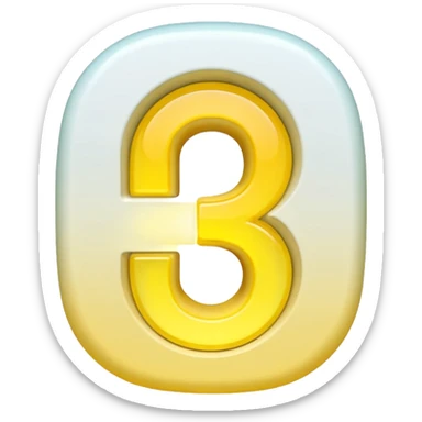 Prompt: Number "1"
Visual: Large number "1" in white.
Graphics: Yellow (#FFDF00) glow outline around the number.
Animation: Number fades in, pulse glow repeats.
Placement: Center chest zone.
Background: Transparent.
 sticker