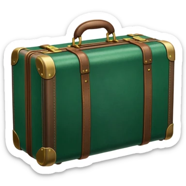 suitcase emerald color sticker