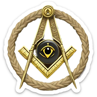 Masonic Square and Compass an sticker