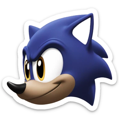Black Sonic The Hedgehog sticker