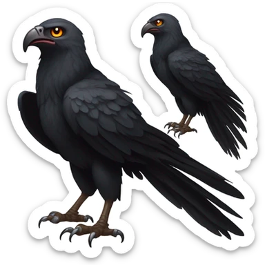 Evil buzzard bird sticker