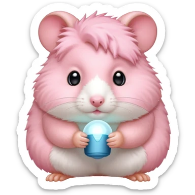 Pink colored hamster 🐹  sticker