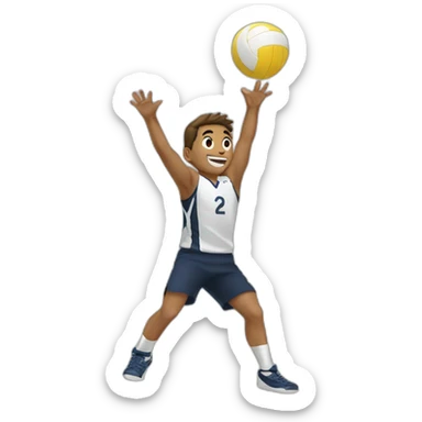 Volleyball spike male sticker