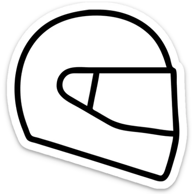 white helmet, minimal design, minimalistic icon style sticker