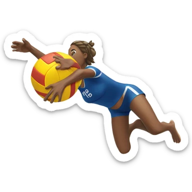 volleyball dive sticker
