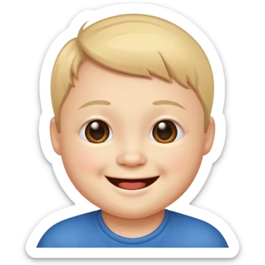 Smiling emoji with Down syndrome sticker