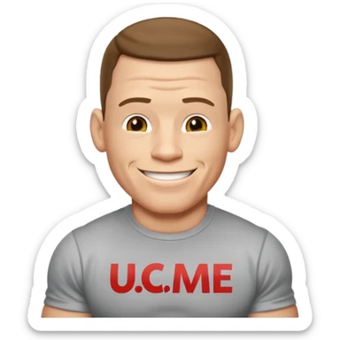 John cena emoji wearing t-shirt u can't c me sticker