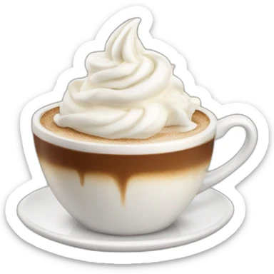 Coffe with whipped cream sticker