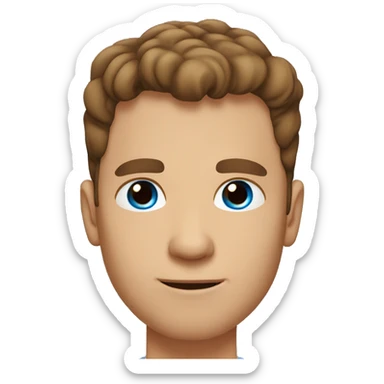 dad with buzzed brown hair and blue eyes  sticker