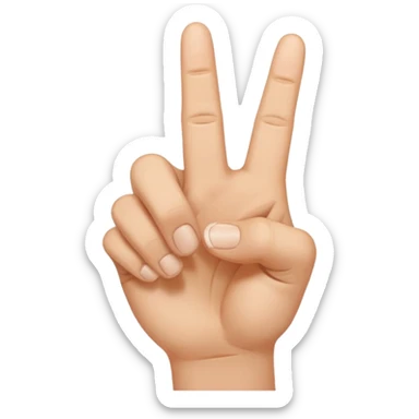 Open hand with the middle finger pointing downwards sticker