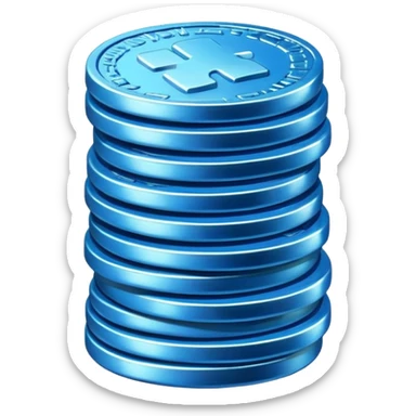 blue coins credit pack sticker