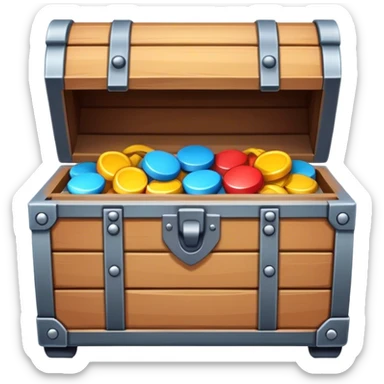 modern chest, casual game, mobile game sticker