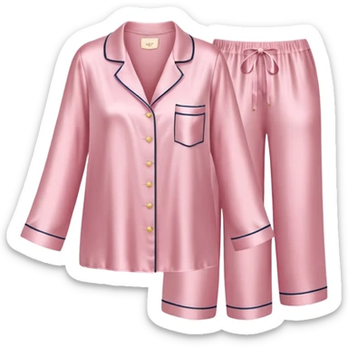Light pink silk pyjamas set sticker