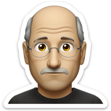 Steve Jobs with single sad tear running down his face sticker
