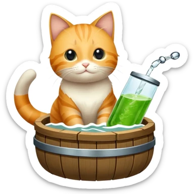 Котел с зеленой жидкостью внутри  sticker