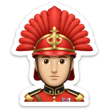 Palace Guard – red plume helm,Royal Soldiers. sticker