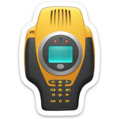 A walkie talkie device sticker