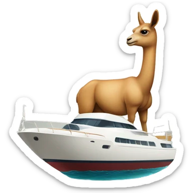 vicuna standing on a yacht sticker