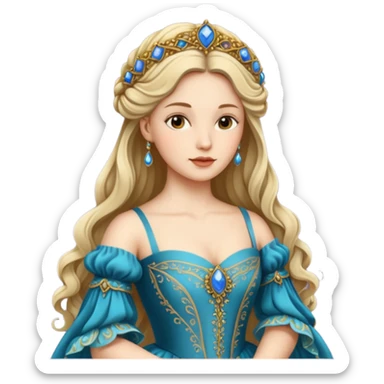  portrait of a Renaissance woman sticker