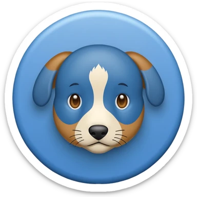 Blue tick with round circle  sticker
