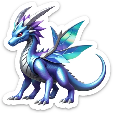  cool edgy shiny colorful Suicune-Dialga-Reptile full body sticker