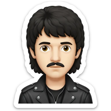 Phil Lynott with long dark brown hair sticker