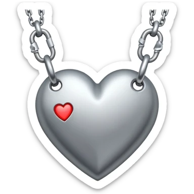 broken chain with a small heart inside sticker