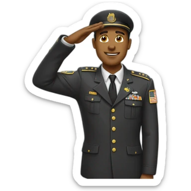 man saluting sticker
