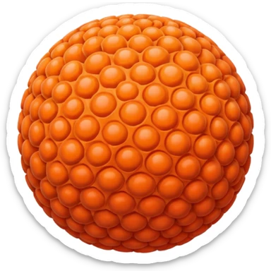 coral sphere, only sphere. sticker
