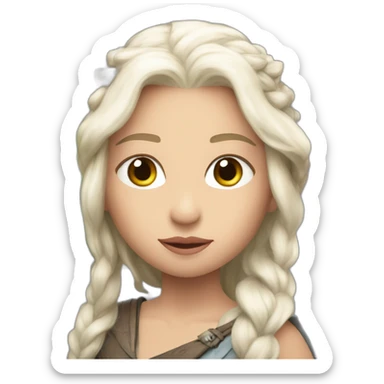 Daenerys Targaryen with 3 little dragon sticker
