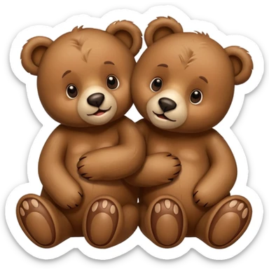 Bears in love sticker
