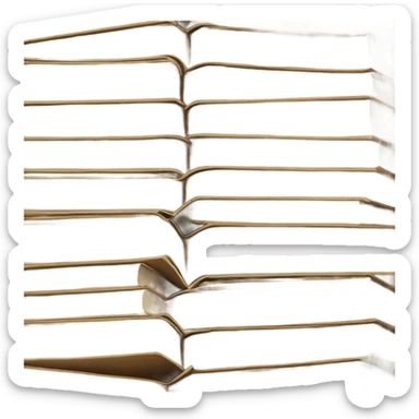 stack of beige books, aesthetics white pages sticker