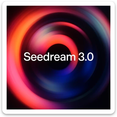 remake this and make "Seedream 3.0" bit bigger sticker