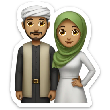 Muslim couple sticker