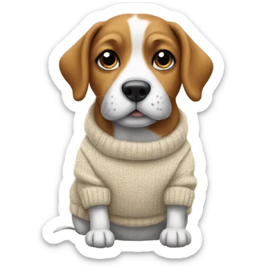 Dog in a jumper sticker