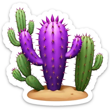 Cactus morado sticker