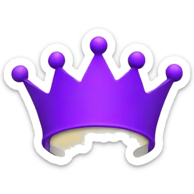 Neon purple crown on letter Founder sticker