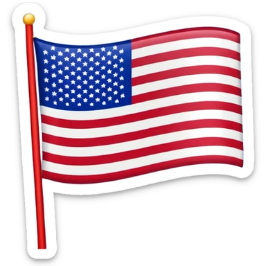 Upside down United States flag sticker