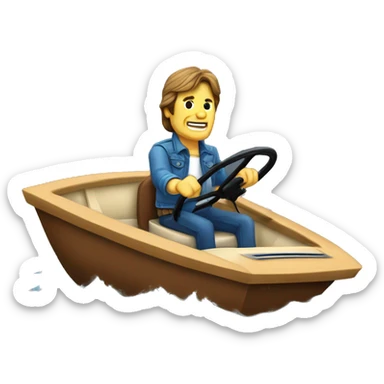 john fogerty driving a fan boat sticker