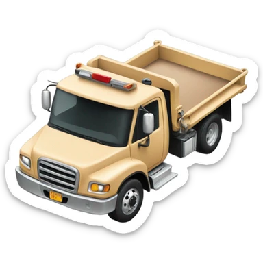 Tan flat bed tow truck sticker