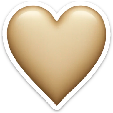 Beige Heart sticker