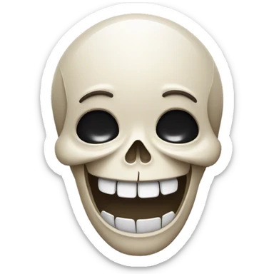 Skull laughing with tears sticker