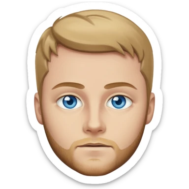 Brady Corbet with blue eyes sticker