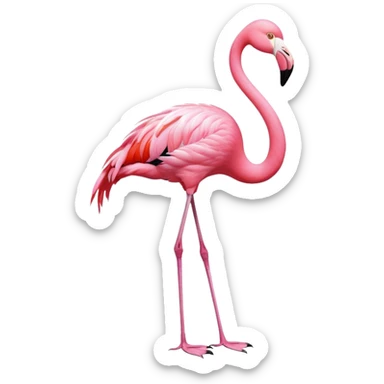 pink flamingo sticker
