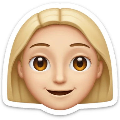 the right eye is wide opened, the left eye is half closed. sticker