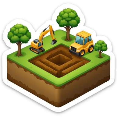 UN LOTE DE TERRENO CUADRADO PARA CONSTRUCCION VERDE Q ESTE MARCADO CON MEDIDAS sticker